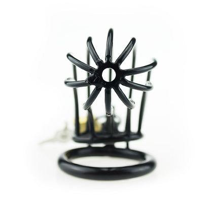 Black Metal Chastity Cage (3 Rings)