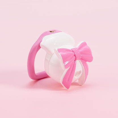 Invisible Bowknot Lid Chastity Cage