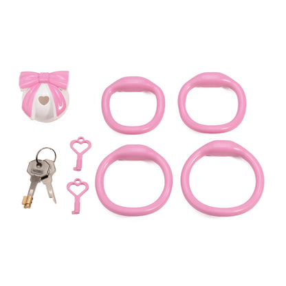 Invisible Bowknot Lid Chastity Cage
