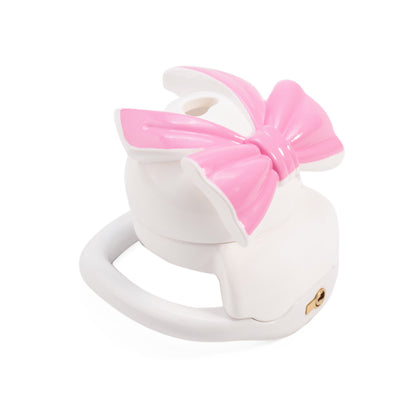 Invisible Bowknot Lid Chastity Cage