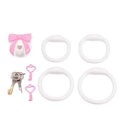 Invisible Bowknot Lid Chastity Cage