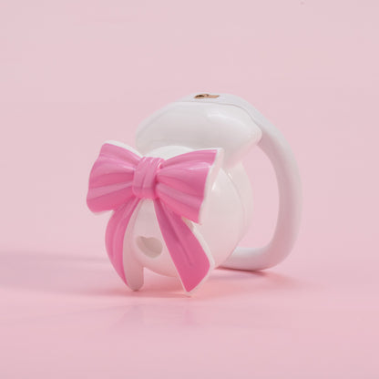 Invisible Bowknot Lid Chastity Cage