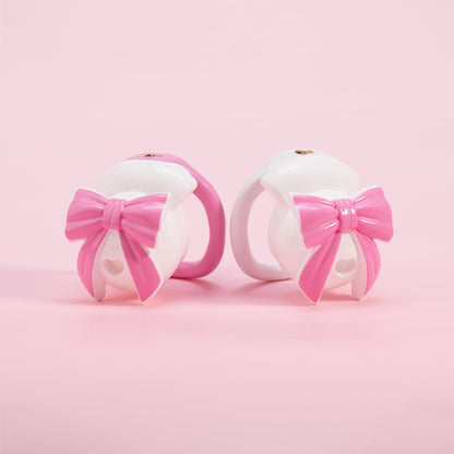 Invisible Bowknot Lid Chastity Cage
