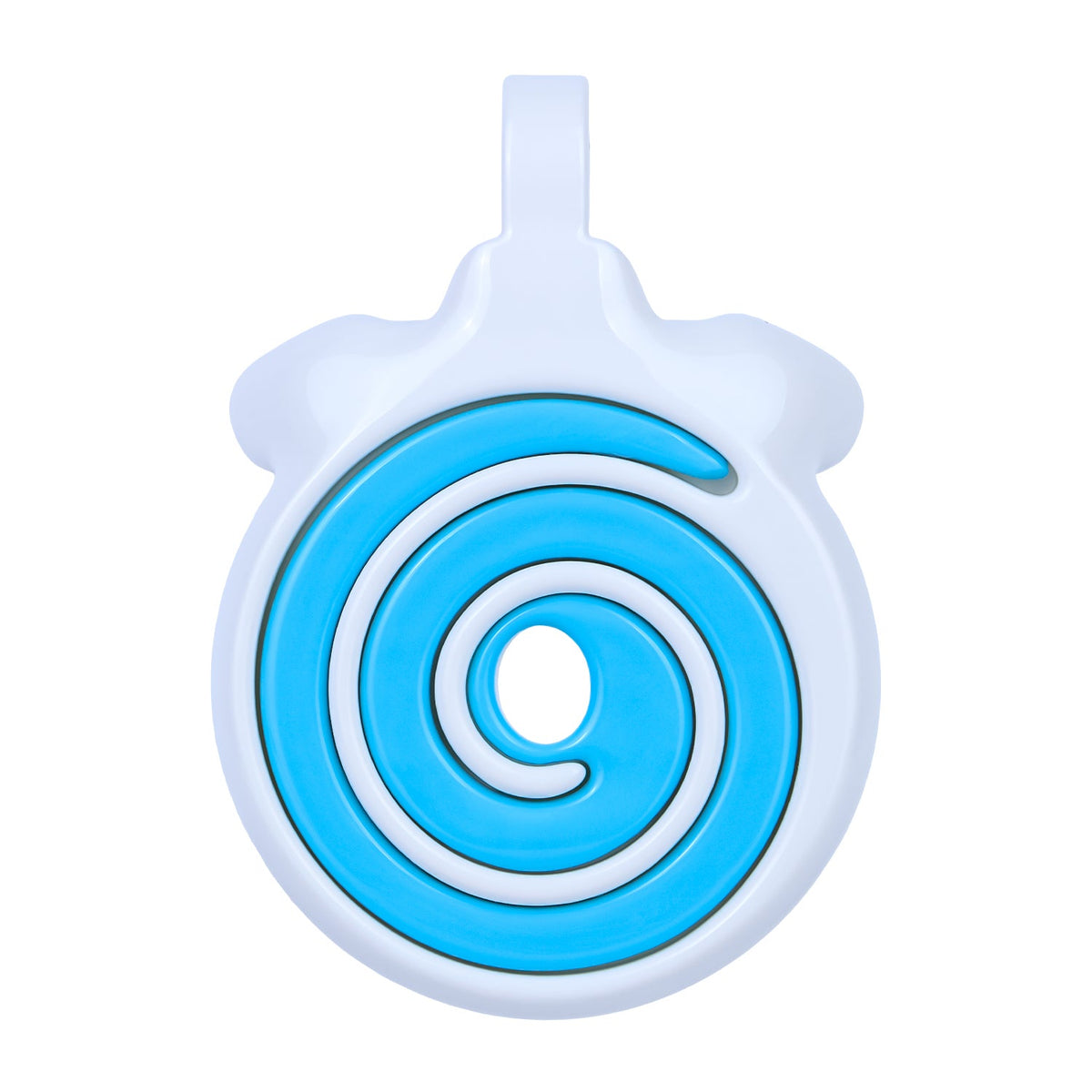 Blue spiral front plate detail