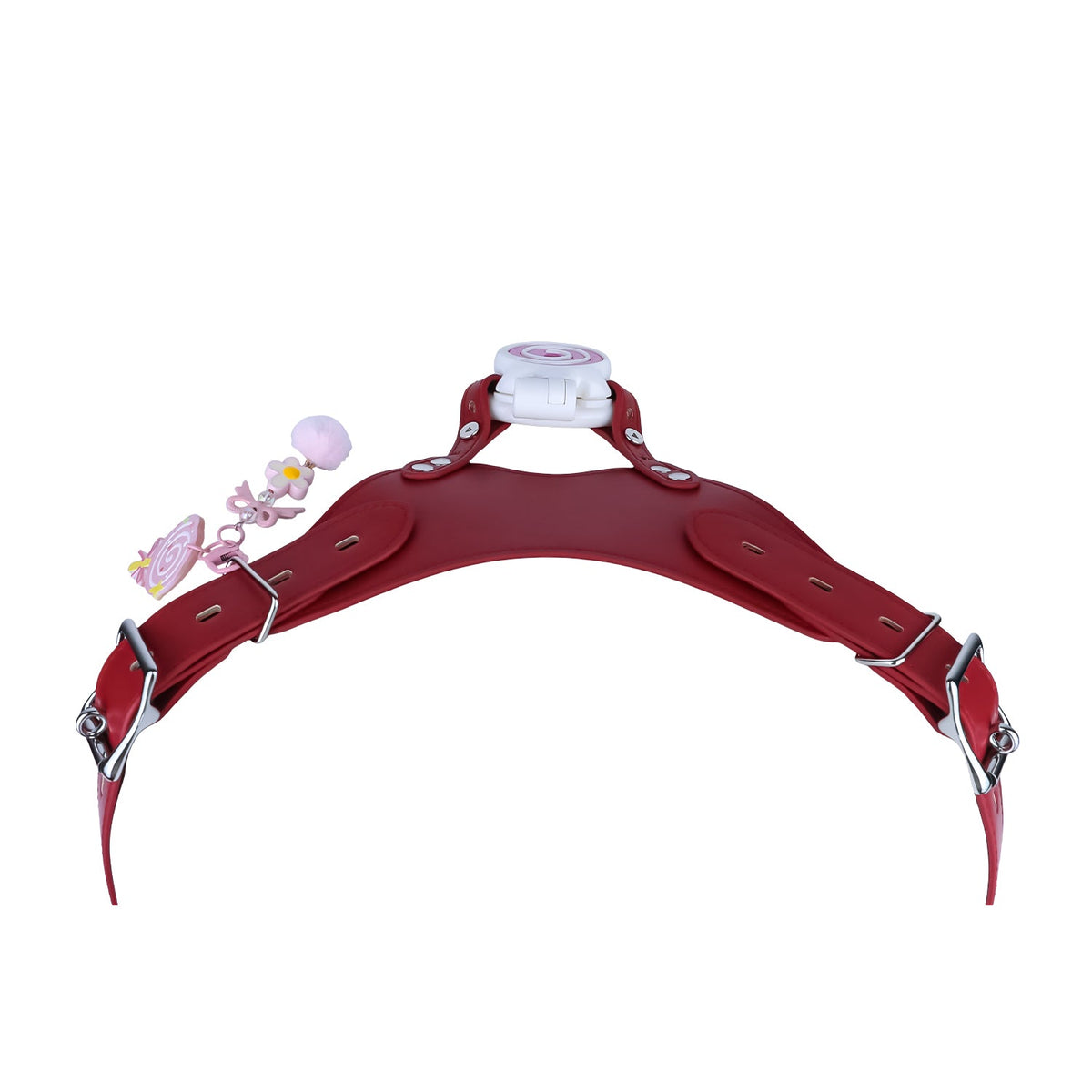 Red belt rear strap view