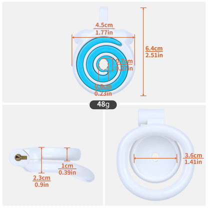 Blue standard cage measurements in cm and inches