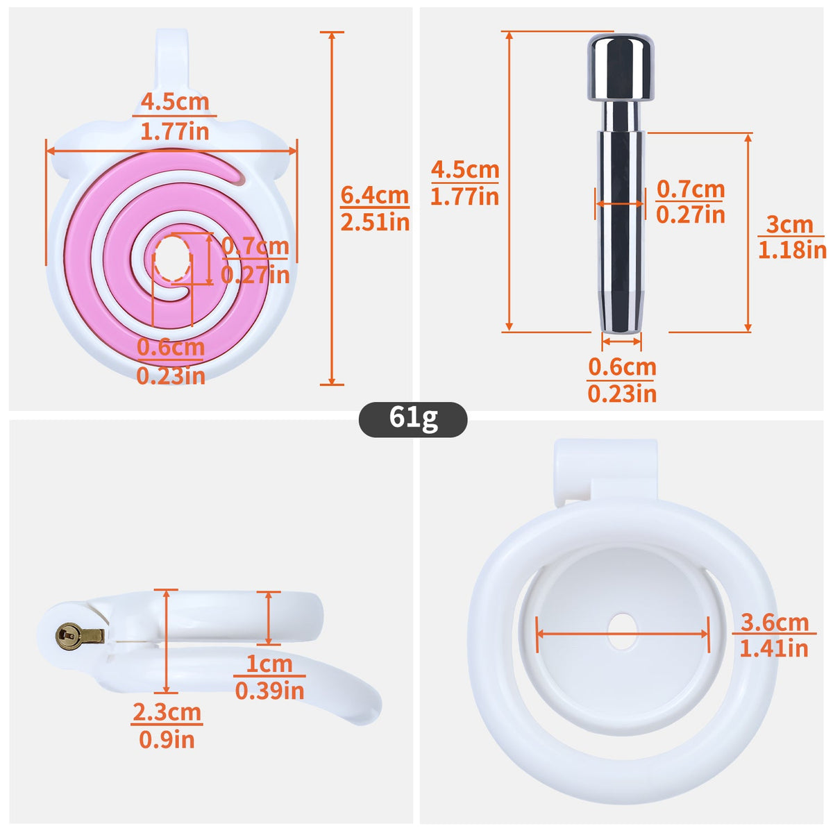 Pink cage and optional catheter measurements