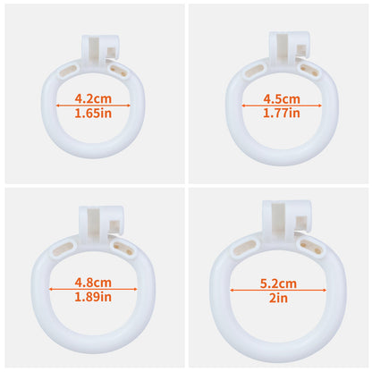 Four included base ring internal diameters: 4.2, 4.5, 4.8 and 5.2 cm