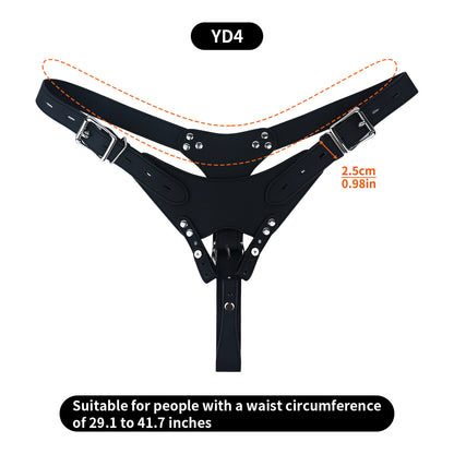 Black belt waist range and strap width measurements