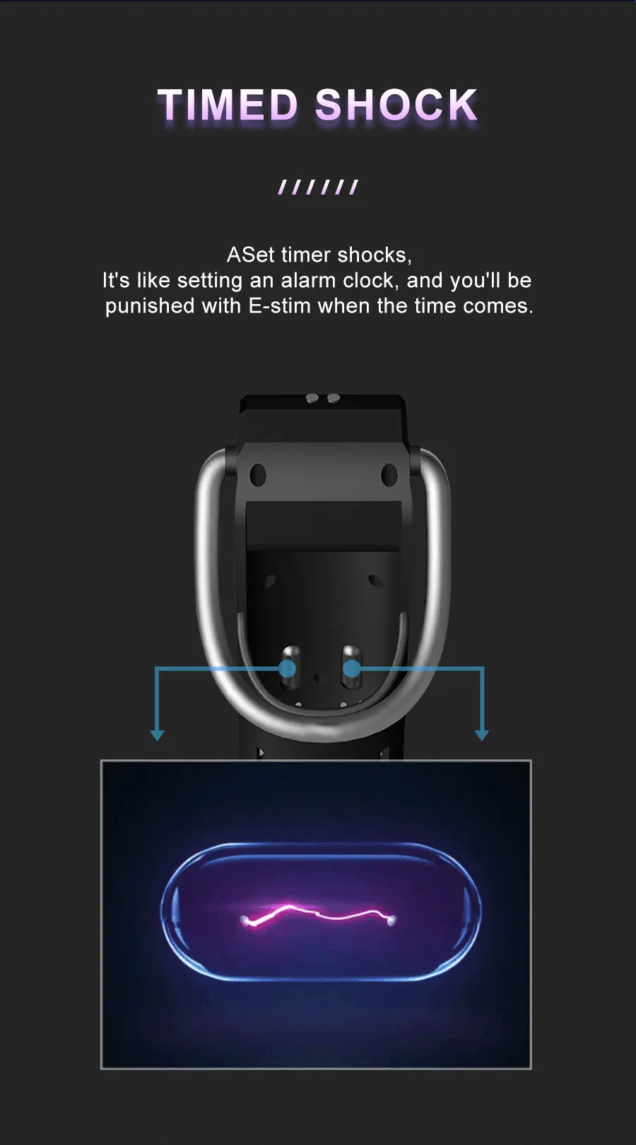 NEW Cellmate 3  Electric Shock Vibrating Male Chastity Cage