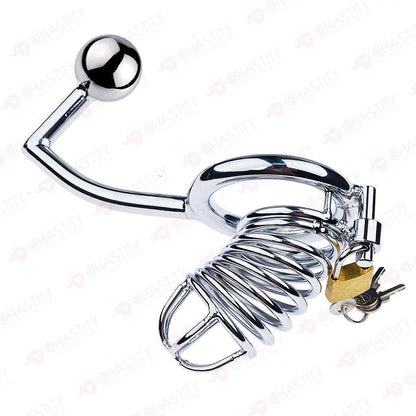 Chastity Cage With Anal Hook