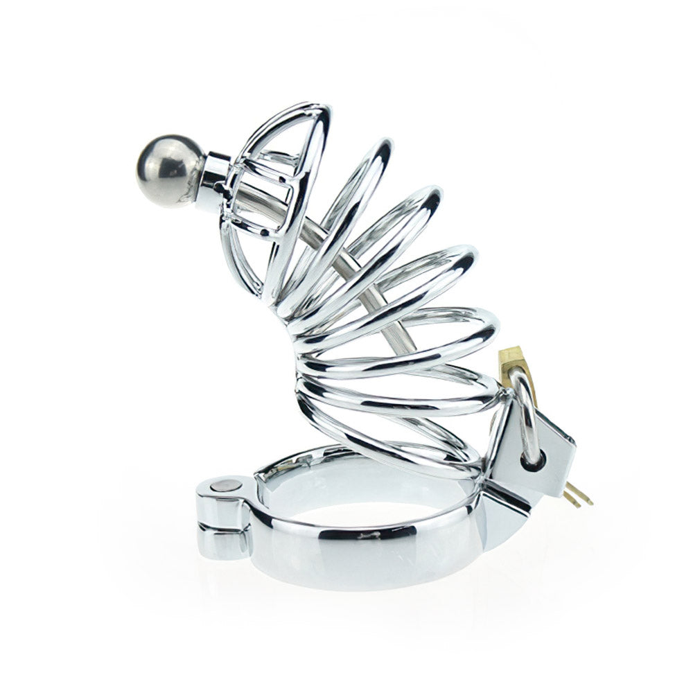 Cock Cage With Catheter (3 Rings)