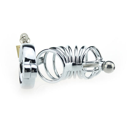 Cock Cage With Catheter (3 Rings)