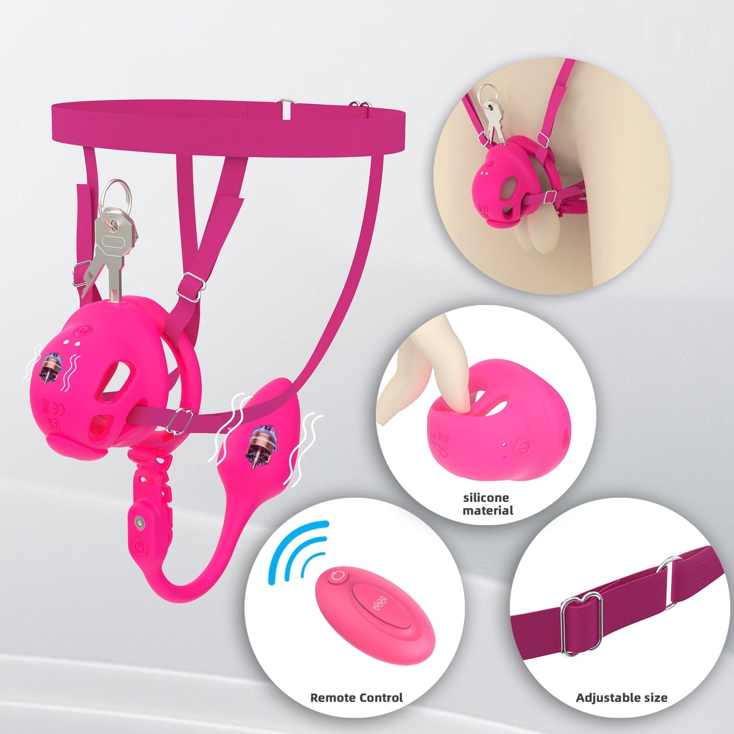 Small Silicone Vibrating Chastity Device