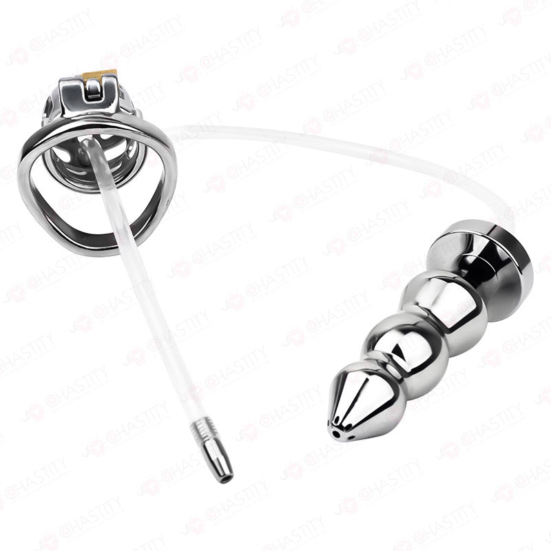 Cruel Male Chastity Device (With Anal Plug)