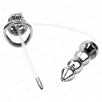Cruel Male Chastity Device (With Anal Plug)
