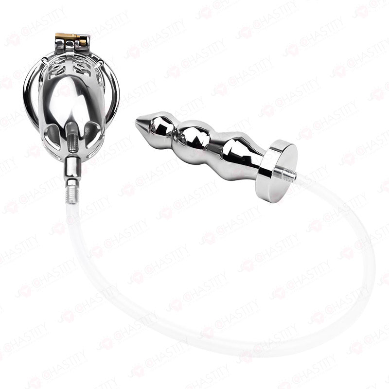Cruel Male Chastity Device (With Anal Plug)