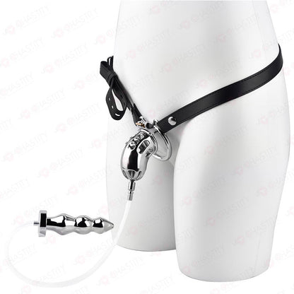 Cruel Male Chastity Device (With Anal Plug)