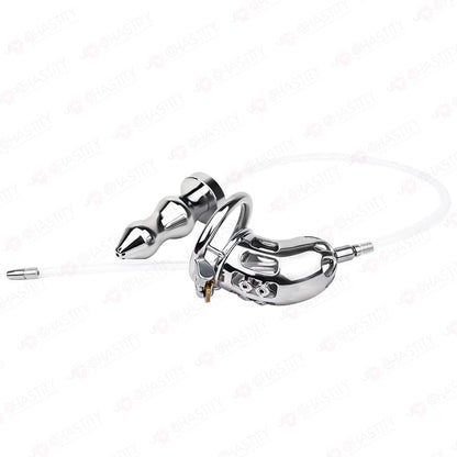 Cruel Male Chastity Device (With Anal Plug)