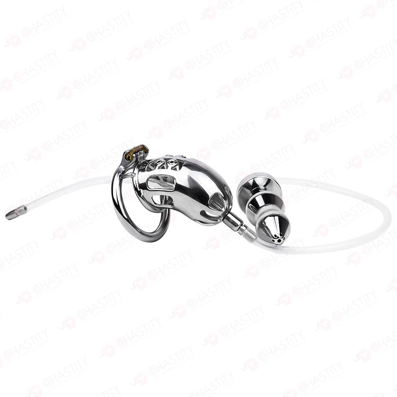 Cruel Male Chastity Device (With Anal Plug)