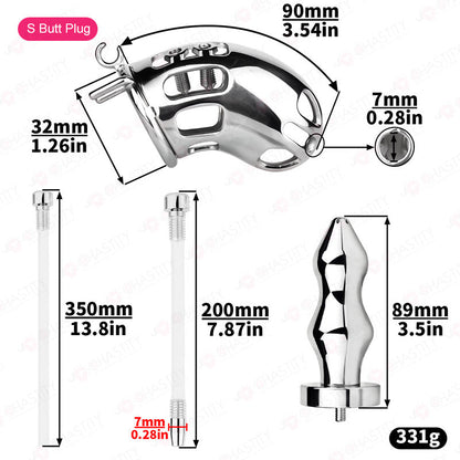 Cruel Male Chastity Device (With Anal Plug)