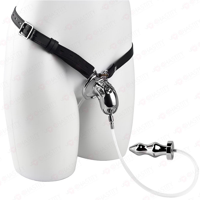 Cruel Male Chastity Device (With Anal Plug)