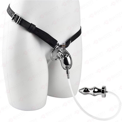 Cruel Male Chastity Device (With Anal Plug)