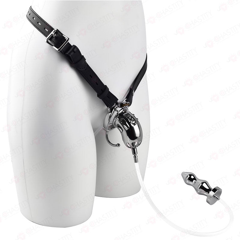 Cruel Male Chastity Device (With Anal Plug)
