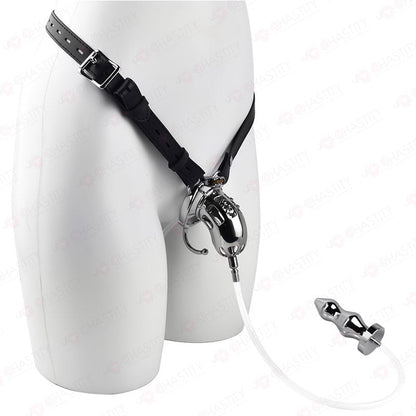 Cruel Male Chastity Device (With Anal Plug)