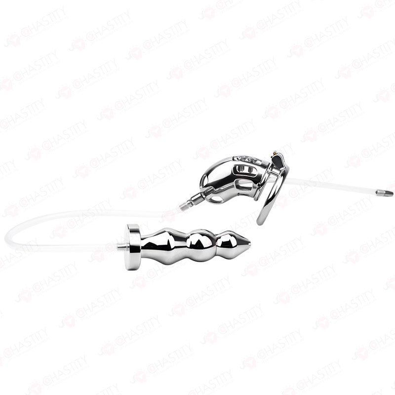 Cruel Male Chastity Device (With Anal Plug)