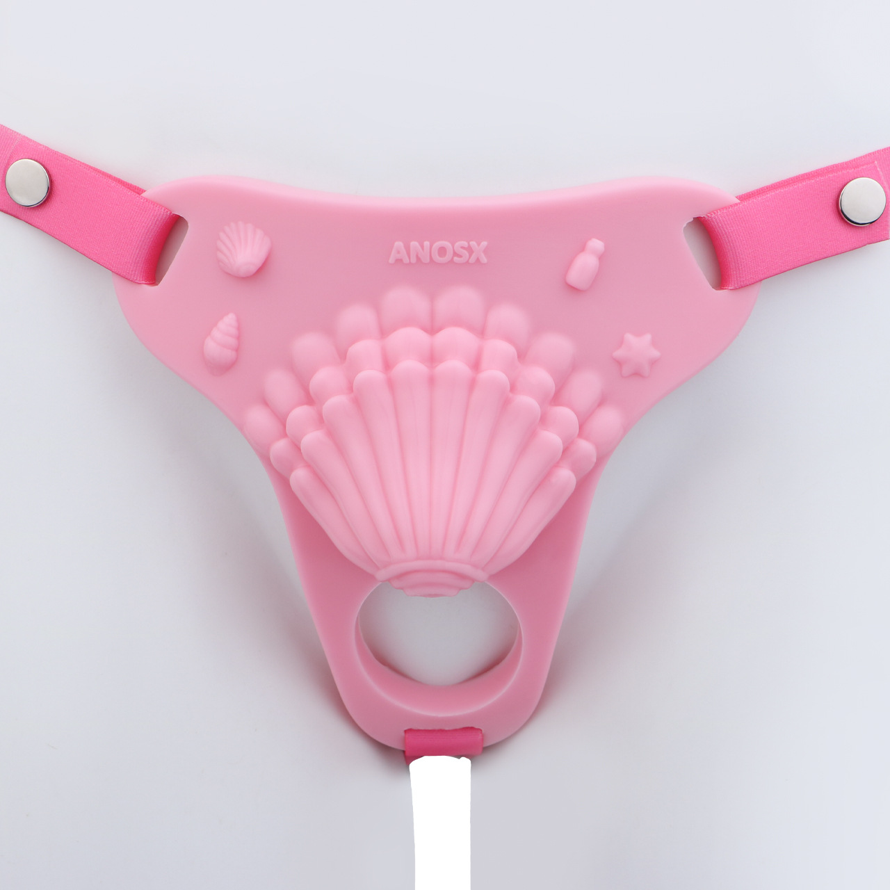 Pink Silicone Sissy Chastity Cage With Belt