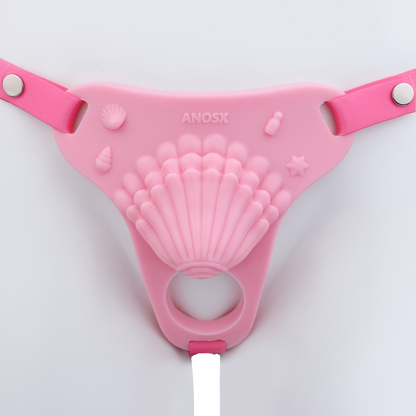 Pink Silicone Sissy Chastity Cage With Belt