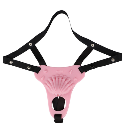 Pink Silicone Sissy Chastity Cage With Belt