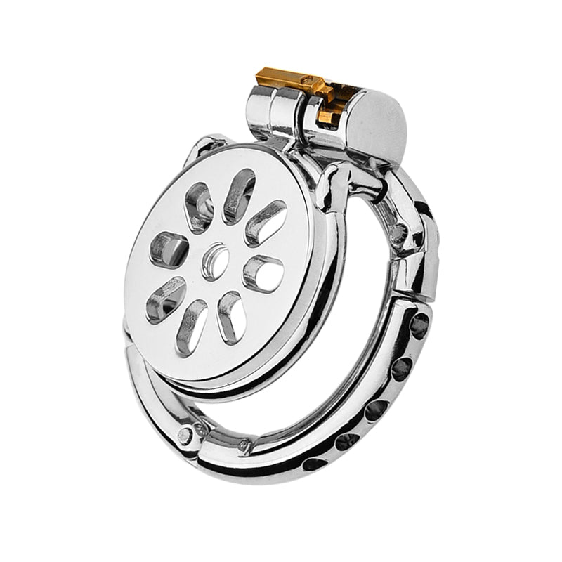Elliptical Hole Flat Adjustable Chastity Cage