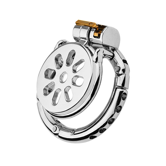 Elliptical Hole Flat Adjustable Chastity Cage