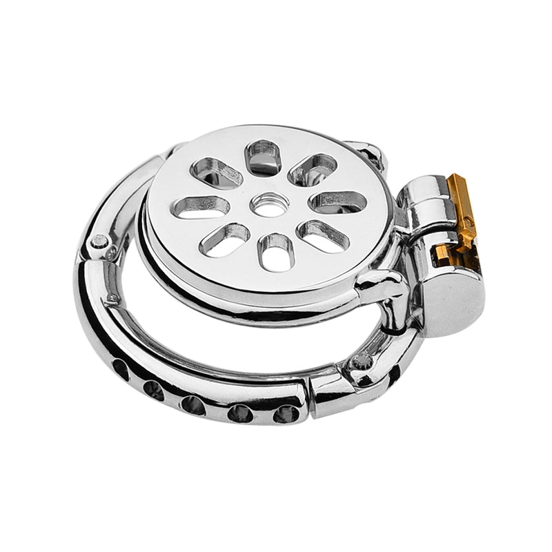 Elliptical Hole Flat Adjustable Chastity Cage 2