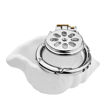 Elliptical Hole Flat Adjustable Chastity Cage 6