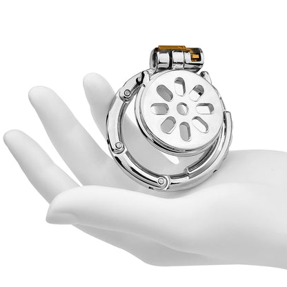 Elliptical Hole Flat Adjustable Chastity Cage 5