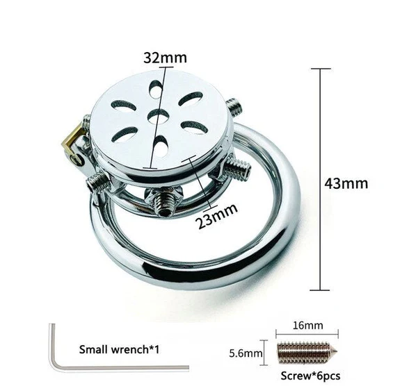 Spiked Flat Chastity Cage
