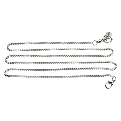Stainless Steel Flat Chastity Cage with Traction Chain