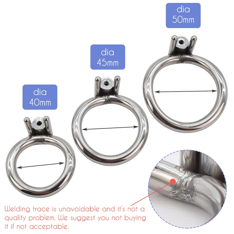 Super Small Flat Chastity Cage with Metal Urethral Tube and PU Belt