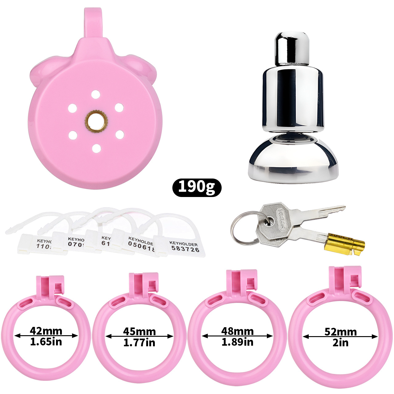 Flat Inverted Chastity Cage - 4 Colors