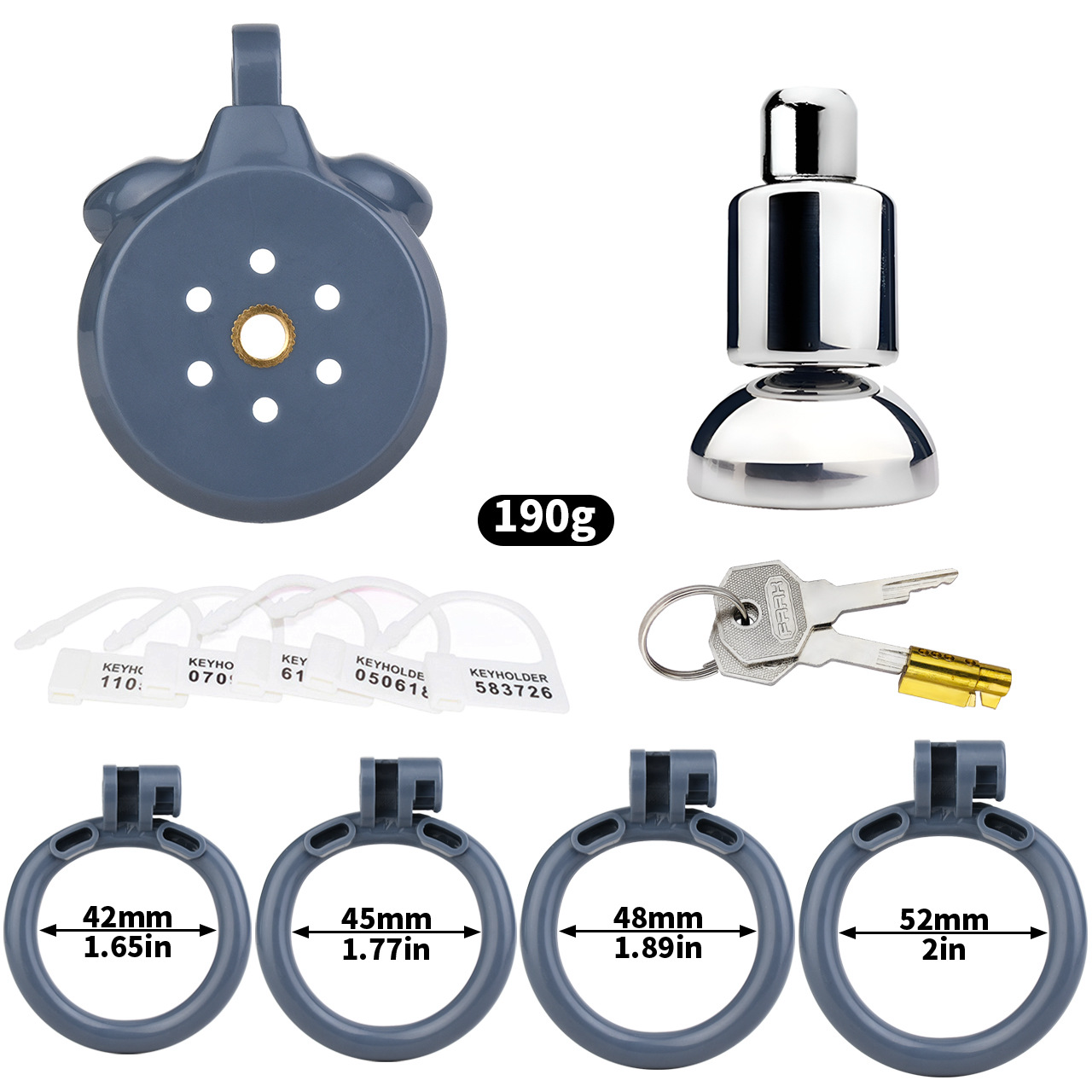 Flat Inverted Chastity Cage - 4 Colors