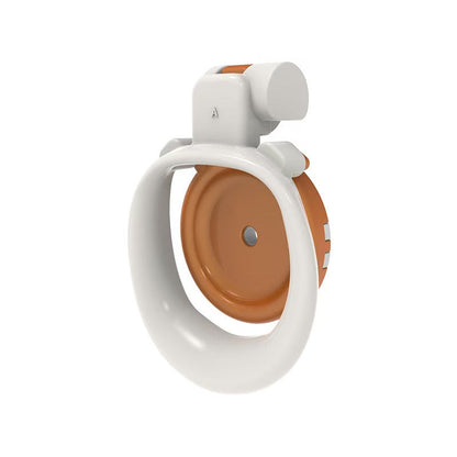 Round Resin Flat Chastity Cage in Red White or Orange