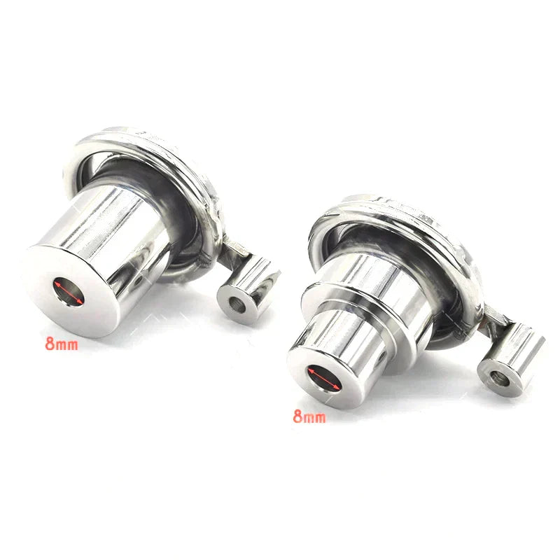 Metal Inverted Male Chastity Cage with Removable Urethral Plug and Belt