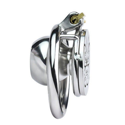 Steel Inverted Chastity Cage with Detachable Silicone Catheter