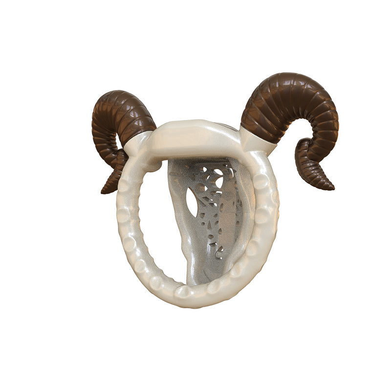 Detachable Horn Goat Chastity Cage
