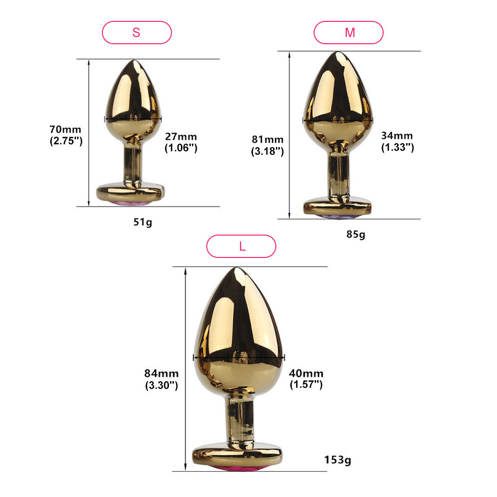 Gold Butt Plug (3 Items)