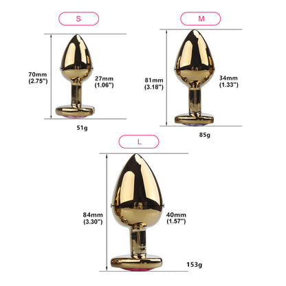 Gold Butt Plug (3 Items)