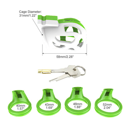 Green Chastity Cage